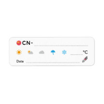 Postcrossing ID CN China 中国 Weather Date 明信片交換 ラベル