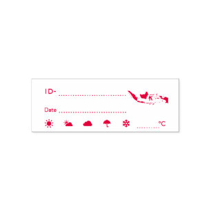Postcrossing ID ID Indonesia Weather Date Self-inking Stamp