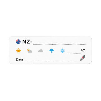 Postcrossing ID NZ New Zealand Weather Date ラベル Label