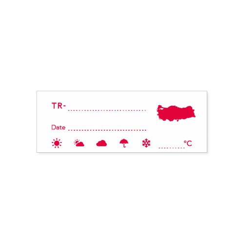 Postcrossing ID TR Turkey Trkiye Weather Date Self_inking Stamp