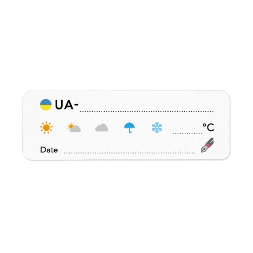 Postcrossing ID UA Ukraine Украї́ Weather Date ラベル Label
