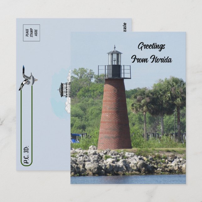 Postcrossing Lighthouse Lake Tohopekaliga Florida Postcard (Front/Back)