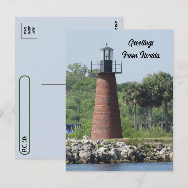 Postcrossing Lighthouse Lake Tohopekaliga Florida Postcard (Front/Back)