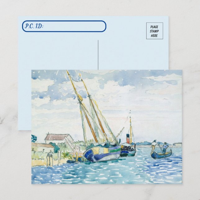 Postcrossing Marine Scene Watercolor Painting Postcard (Front/Back)