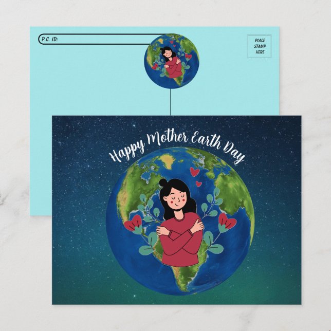Postcrossing Mother Earth Day April 22 Postcard (Front/Back)