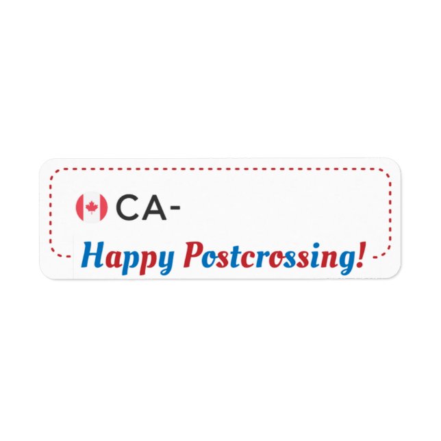 Postcrossing Postcard ID CA Canada Postcrosser ラベル Label (Front)