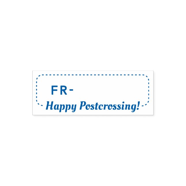 Postcrossing Postcard ID FR France Postcrosser Self-inking Stamp (Design)