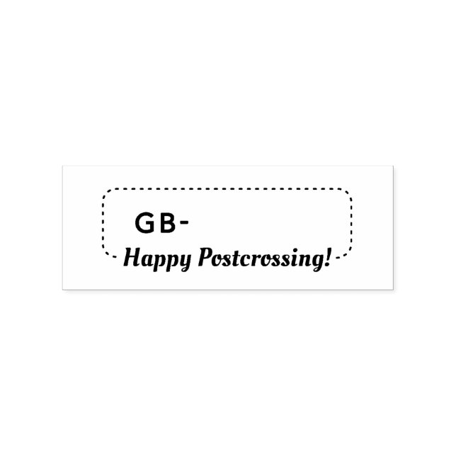 Postcrossing Postcard ID GB UK Postcrosse Rubber Stamp (Imprint)