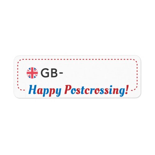 Postcrossing Postcard ID GB UK Postcrosser ラベル Label