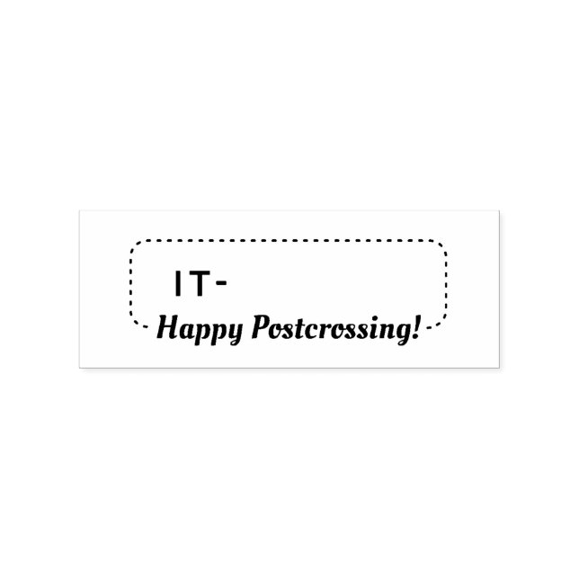 Postcrossing Postcard ID IT Italy Postcrosser  Rubber Stamp (Imprint)