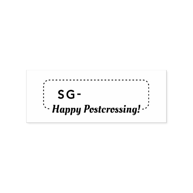 Postcrossing Postcard ID SG Singapore Postcrosser Rubber Stamp (Imprint)