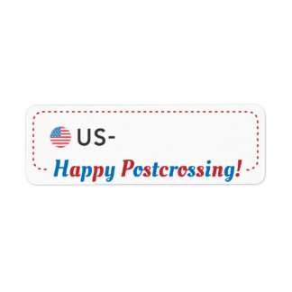Postcrossing Postcard ID US America Postcrosser ラベ Label