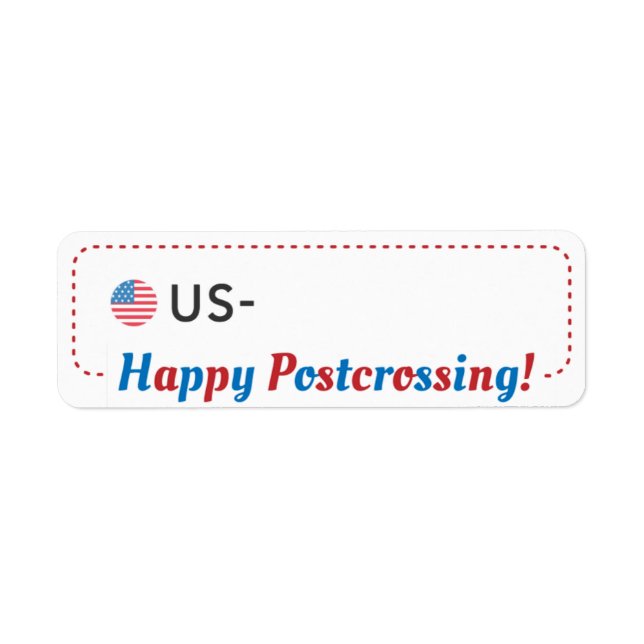 Postcrossing Postcard ID US America Postcrosser ラベ Label (Front)