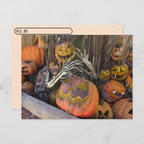 Postcrossing _ Pumpkin Ghoul Halloween Postcard