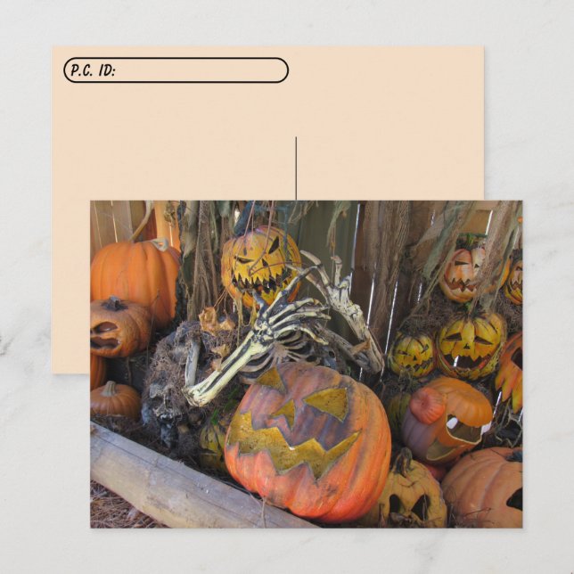 Postcrossing - Pumpkin Ghoul Halloween Postcard (Front/Back)