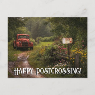 Postcrossing Red Truck - Postcard