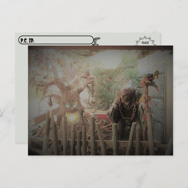 Postcrossing - Spooky Witch Halloween Postcard (Front/Back)