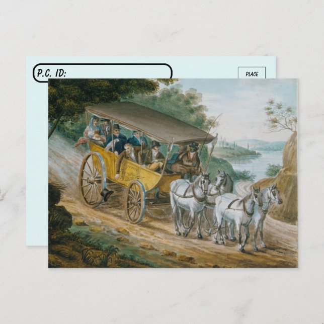 Postcrossing - Travel by Stagecoach Fine Art Postcard (Front/Back)