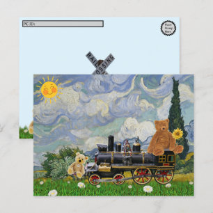 Postcrossing - Traveling Teddy Bears Holiday Postcard