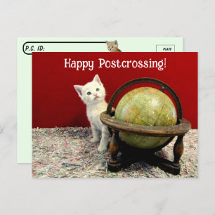 Postcrossing - Tuffy McDuff Around The World Cat  Postcard