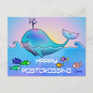 Postcrossing Whale - Postcard