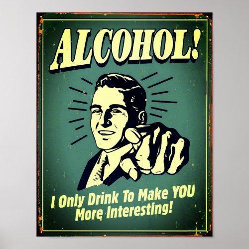 Poste Alcohol Para Decorao de Bar Poster