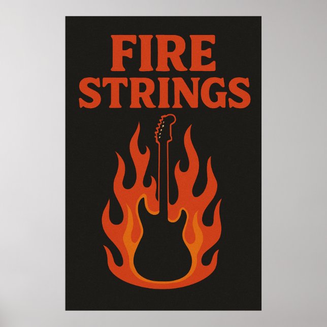 Poster 11, Fire Strings, Vintage (Front)