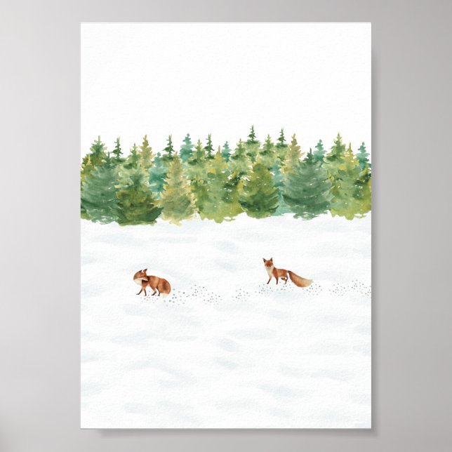 Poster (12,7 x 17,8 cm) - Winter Scene (Front)