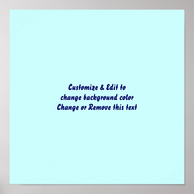 Poster 12" X 12" Blank add your image and text (Front)