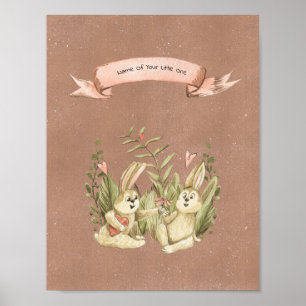 Poster (21.6 x 27.9 cm) - Two Rabbits