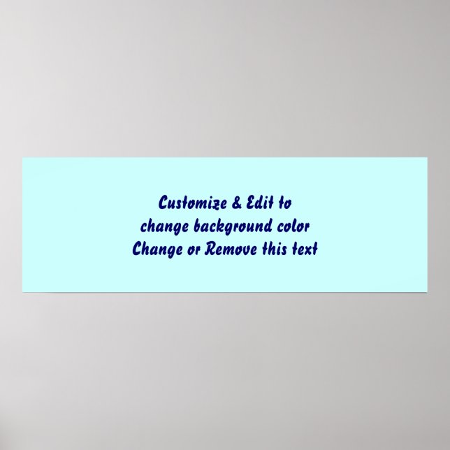 Poster 36" X 12" Blank add your image and text (Front)