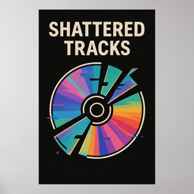 Poster 40, Shattered Tracks, Vintage Art (Front)