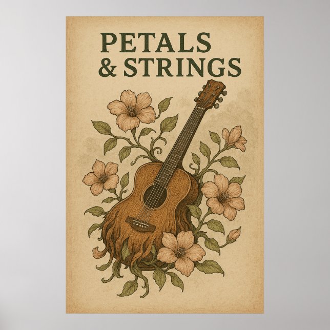 Poster 48, Petals & Strings, Vintage Art (Front)