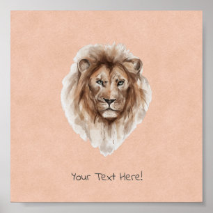 Poster (6 x 6 inch) - Lion