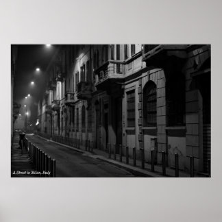 Poster: A Street in Milan, Italy Poster