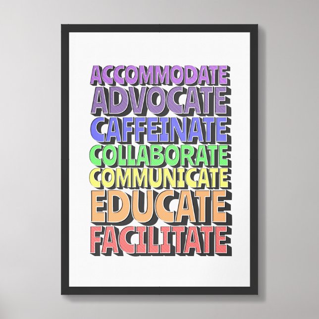 Poster - A Teacher's Day: Educate (Framed Front)
