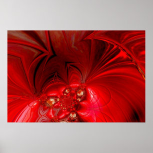 Poster Abstract Art Red Stage 3