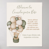 No Digas Bebé letrero para Baby Shower Poster