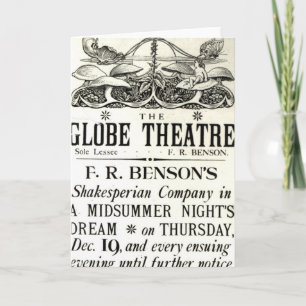 Poster advertising 'A Midsummer Night's Dream' Card