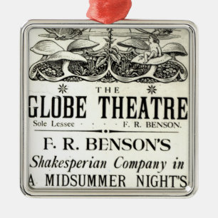 Poster advertising 'A Midsummer Night's Dream' Metal Ornament
