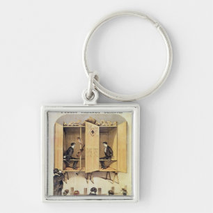 Poster advertising a psychic performance keychain