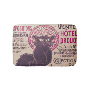 Poster advertising an exhibition bathroom mat