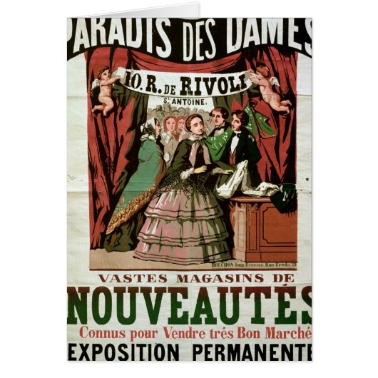 Poster advertising 'Au Paradis des Dames' Cards (Front)