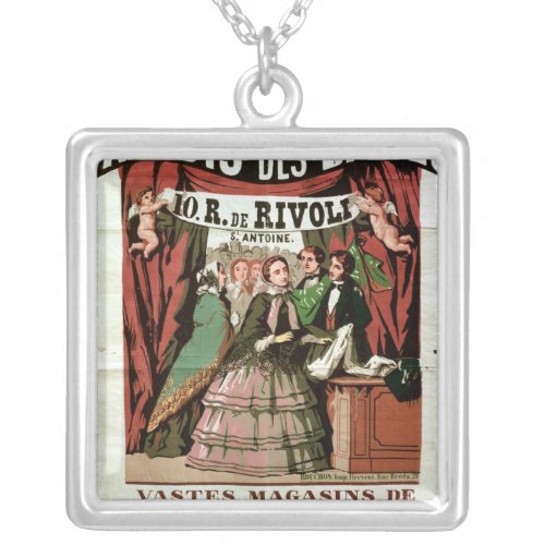Poster advertising Au Paradis des Dames Silver Plated Necklace