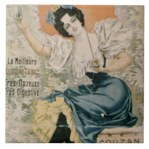 Poster advertising 'Brault Natural Mineral Water f Ceramic Tile