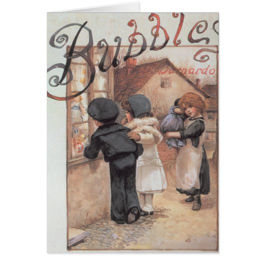 Poster advertising 'Bubbles' magazine Cards (Front)