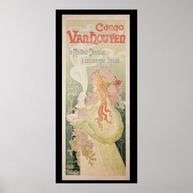 Poster advertising Cacao Van Houten Belgium (Front)