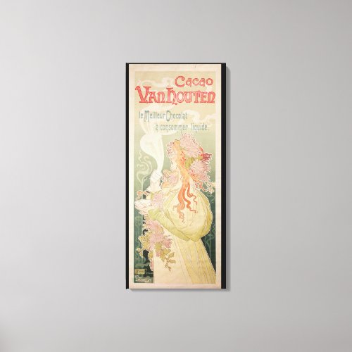 Poster advertising Cacao Van Houten Belgium Canvas Print