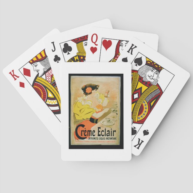 Poster advertising 'Creme Eclair Instant Dessert' Poker Cards (Back)