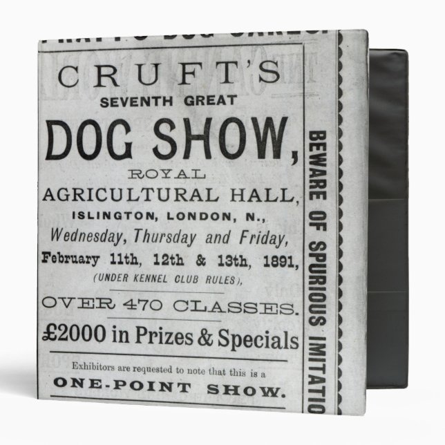 Poster advertising Cruft's Dog Show Binder (Front/Inside)